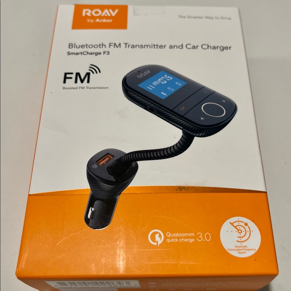 Anker Roav Bluetooth FM Transmitter and Car Charger SmartCharge F3 Model R5132